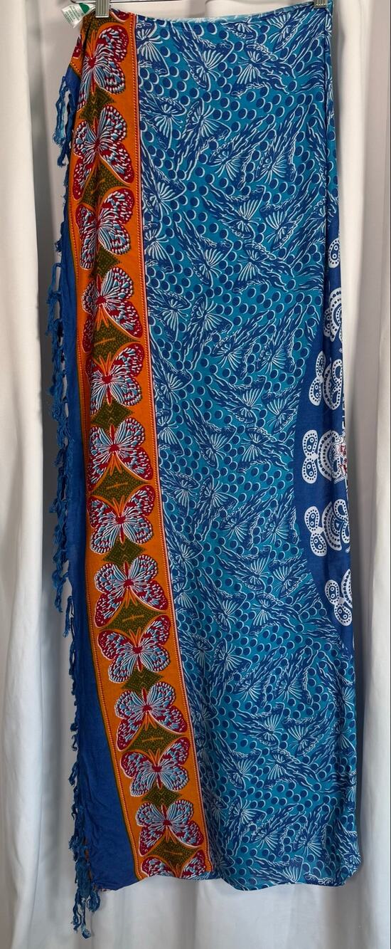 Butterfly Sarong Beach Wrap Skirt Pool Cover Boho Resort Festival Tapestry